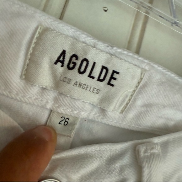 AGOLDE  Size 26 90's Crop Jeans in Element White - Picture 6 of 8
